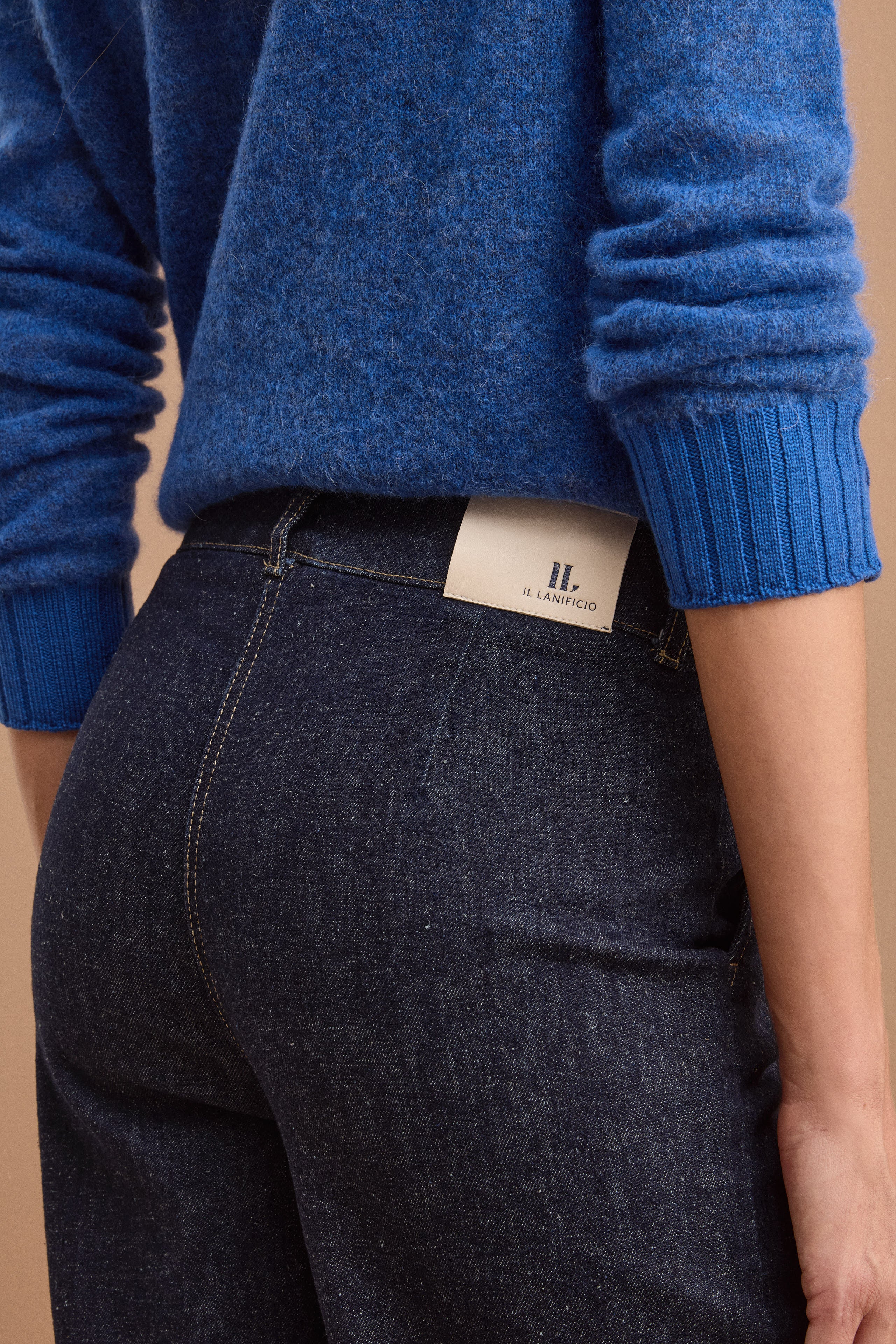 Jeans Cinque Tasche in Denim a Palazzo - JEANS BLU
