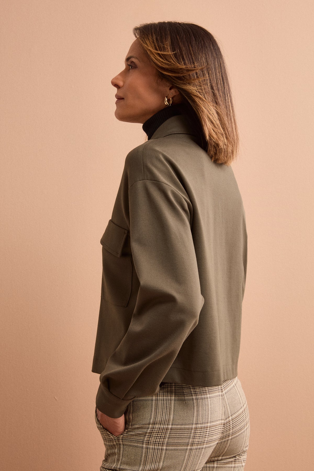 Giacca Overshirt Sfoderata Regular Fit - VERDE MILITARE