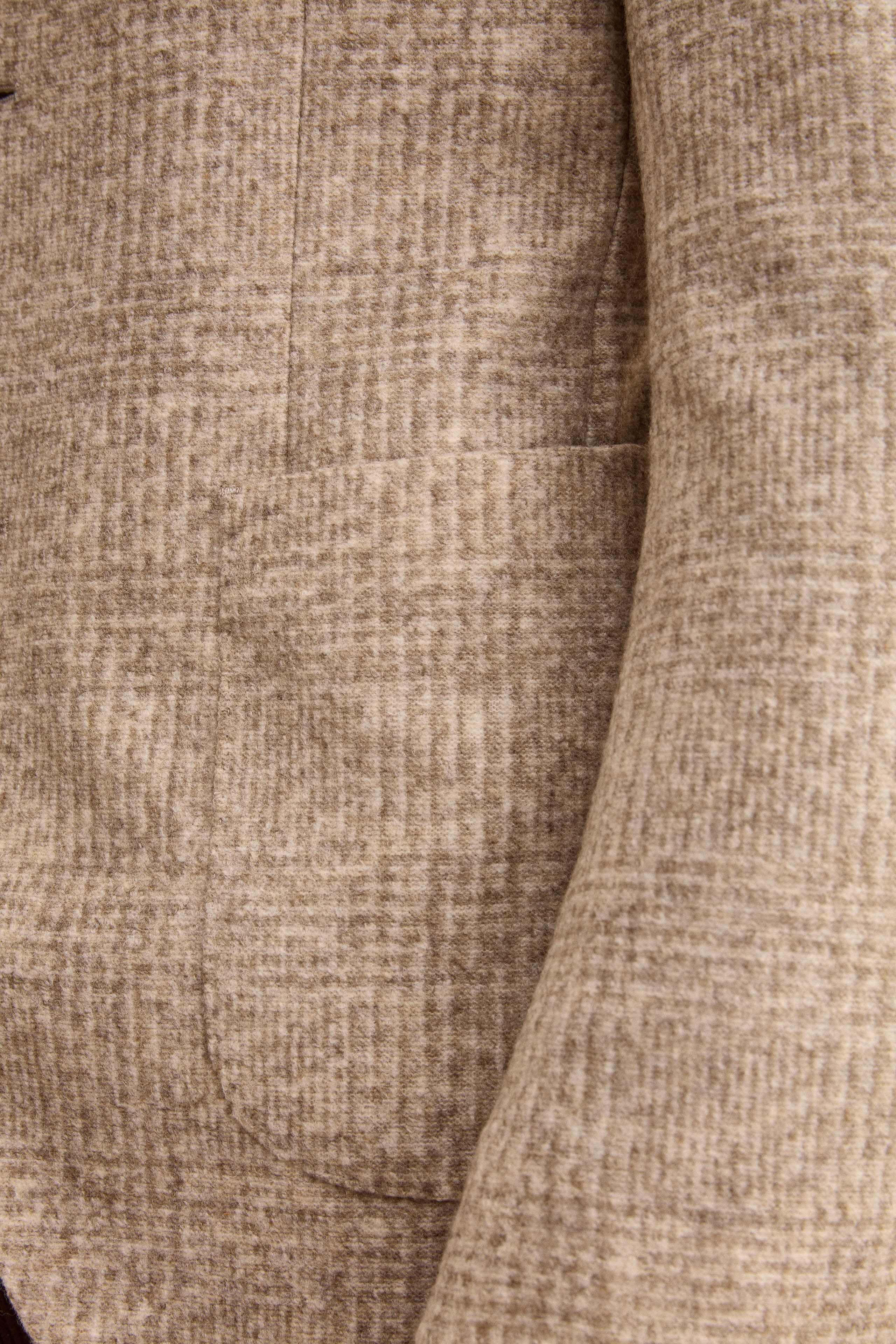 Giacca Check Monopetto in Misto Lana - BEIGE QUADRI