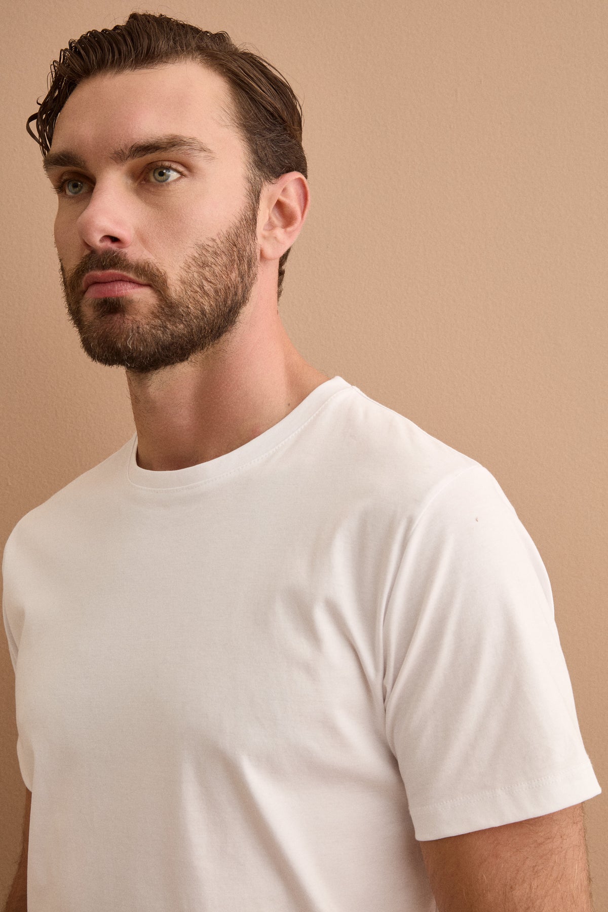 T-Shirt Girocollo in Puro Cotone - BIANCO