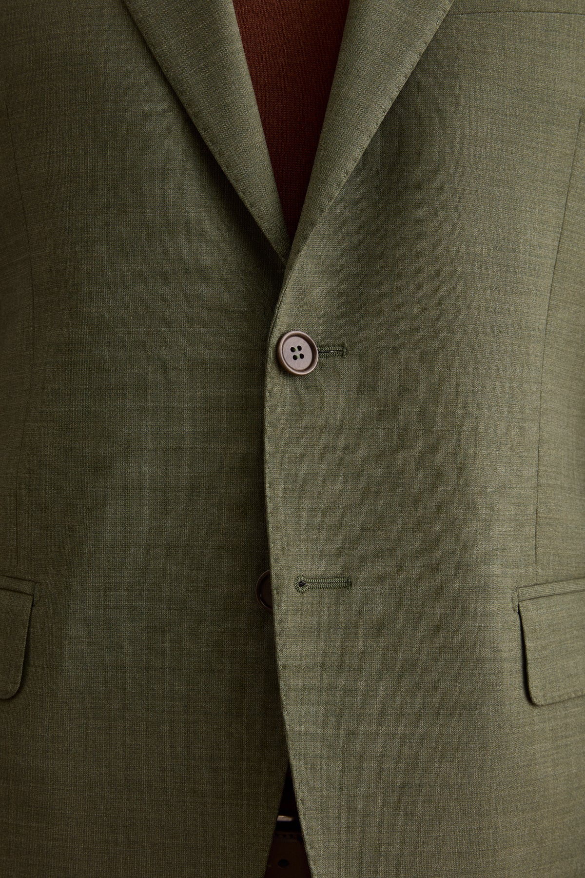 Abito Colorato Monopetto in Lana Vergine Slim Fit - VERDE
