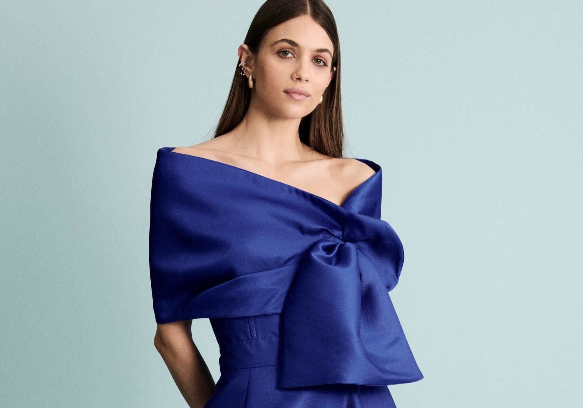 Abito blu da cerimonia mikado