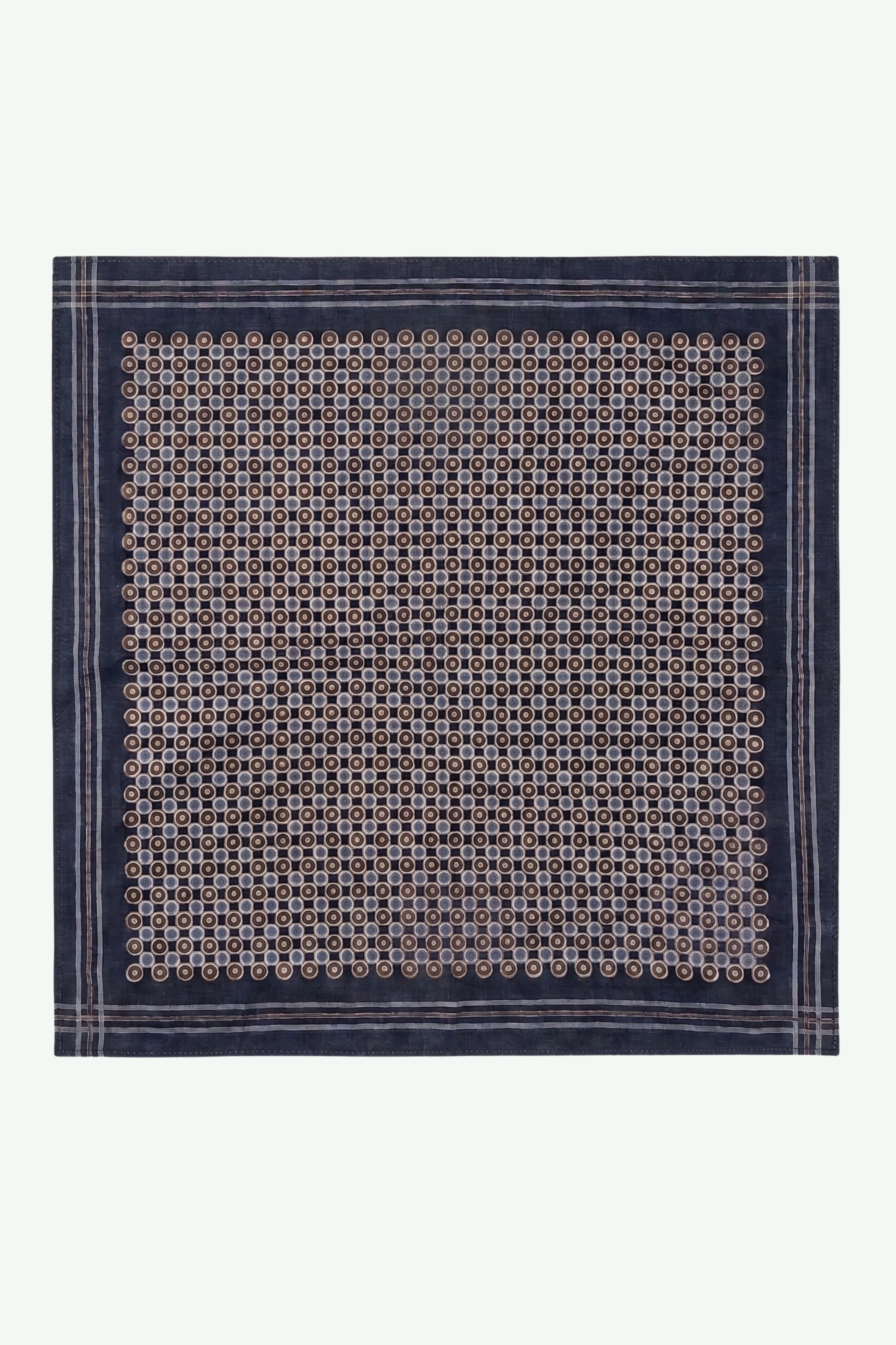 Foulard in Cotone a Fantasia Geometrica - FANT. BLU